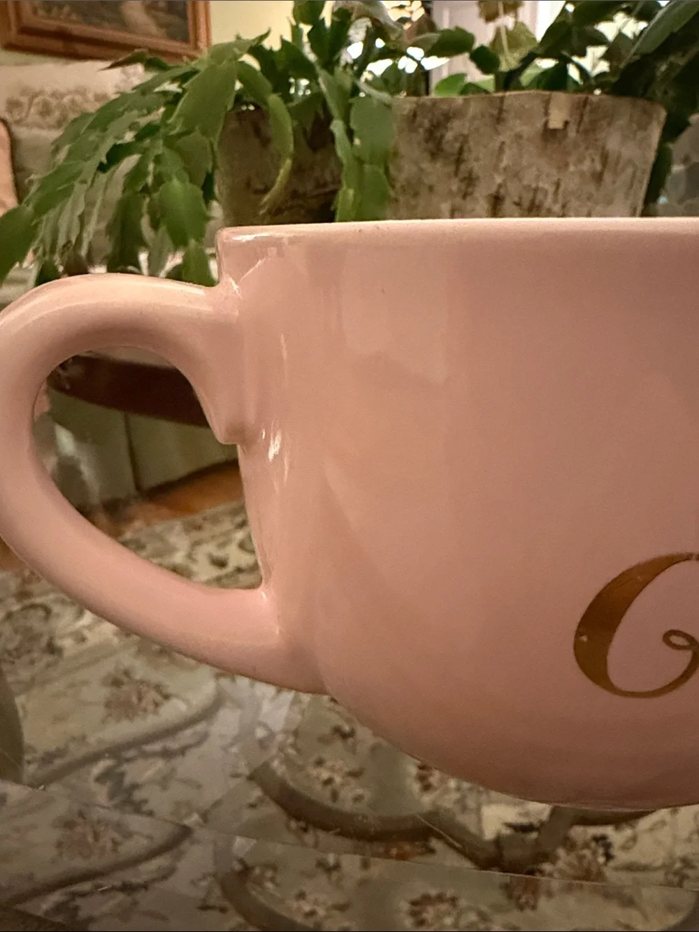 Glam Girly Coquette Babe-boss Girl Boss Pink Hello Gorgeous Jumbo mug gold lips